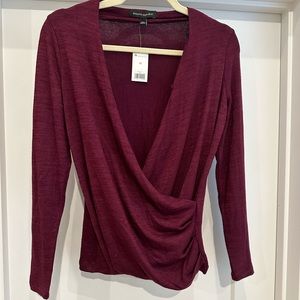 Banana Republic Cozy surplice long sleeve top